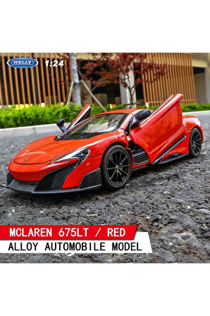 MCLAREN 675T KIRMIZI 1/24 Ölçek Diecast Metal Model Araba Koleksiyon