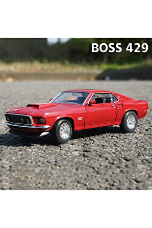 1969 Ford Mustang 429 BORDO 1:24 Model Araba