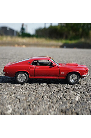 1969 Ford Mustang 429 BORDO 1:24 Model Araba