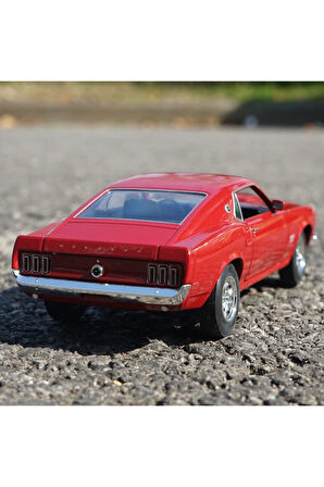 1969 Ford Mustang 429 BORDO 1:24 Model Araba