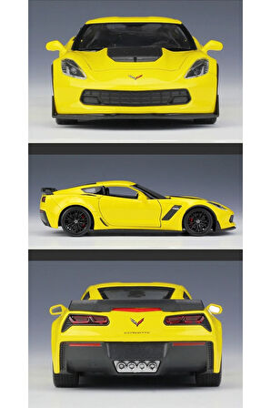 CHEVYROLET CORVETTE Z06 1/24 SARI RENK MODEL ARABA KOLEKSİYON