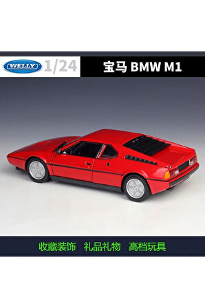 WELLY 1:24 BMW M1 DİECAST MODEL ARABA KIRMIZI KOLEKSİYON