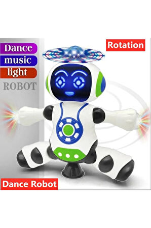 DANS EDEN ROBOT PERVANELİ 3D IŞIKLI SESLİ MÜZİKLİ PİLLİ ROBOT OYUNCAK