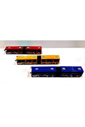 Otobüs Oyuncak Körüklü Çek-Bırak Metal Otobüs Kırılmaz Metrobüs 22 CM