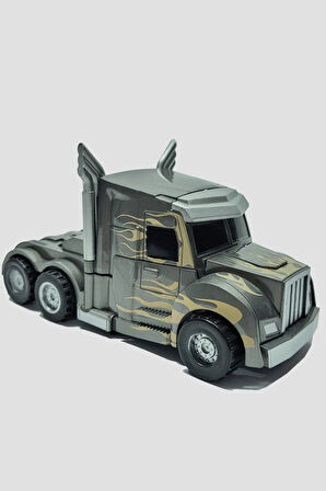 Transformer Tarzı Tıra Dönüşen 14 Cm Optimus Prime Robot Olan TIR