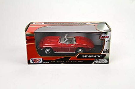 1967 Corvette Kırmızı 1:24 Ölçek Model Araba Koleksiyon