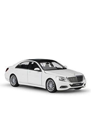 Mercedes S CLASS BEYAZ Diecast 1/24 Ölçek Büyük Boy Metal  Lisanslı Araba Kapılar Açılır