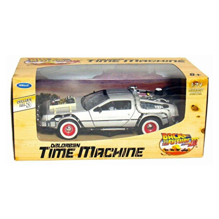 Geleceğe Dönüş Arabası Seri 3 Metal Model Araba Back To The Future Delorean 1/24 Ölçek