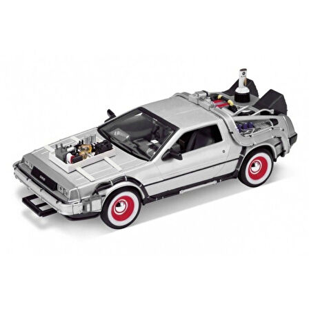 Geleceğe Dönüş Arabası Seri 3 Metal Model Araba Back To The Future Delorean 1/24 Ölçek