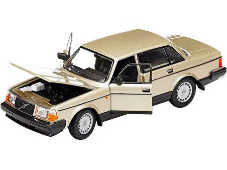 Volvo 240 GL Gold Metallic  1/24 Diecast Model Araba Koleksiyon