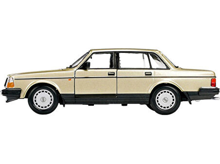 Volvo 240 GL Gold Metallic  1/24 Diecast Model Araba Koleksiyon