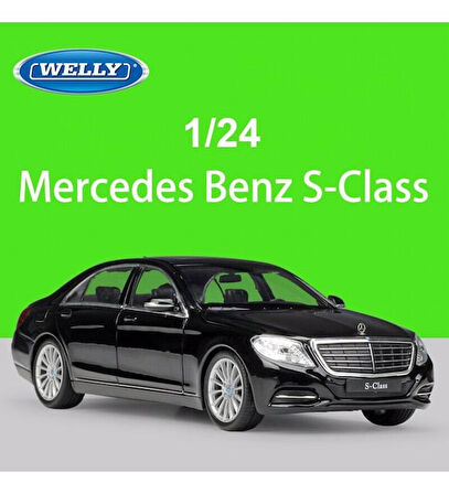 1/24 Ölçek Mercedes-Benz S Class Model Araba Siyah