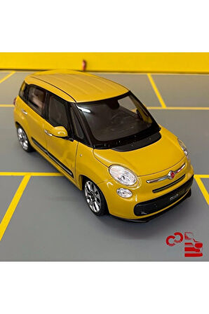 FİAT 500L  2013 MODEL SARI 1:24 MODEL ARAÇ DİECAST KOLEKSİYON