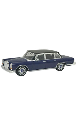 Mercedes Benz 600 LACİVERT Diecast 1.24 Ölçek Büyük Boy Metal Ojinal Lisanslı Araba Kapılar Açılır