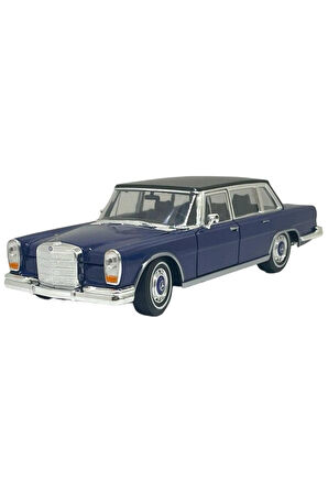 Mercedes Benz 600 LACİVERT Diecast 1.24 Ölçek Büyük Boy Metal Ojinal Lisanslı Araba Kapılar Açılır