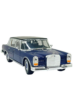 Mercedes Benz 600 LACİVERT Diecast 1.24 Ölçek Büyük Boy Metal Ojinal Lisanslı Araba Kapılar Açılır