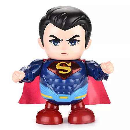 Pilli Işıklı Dans Eden Robot Süperman Batman Dance Hero Superman 20 CM