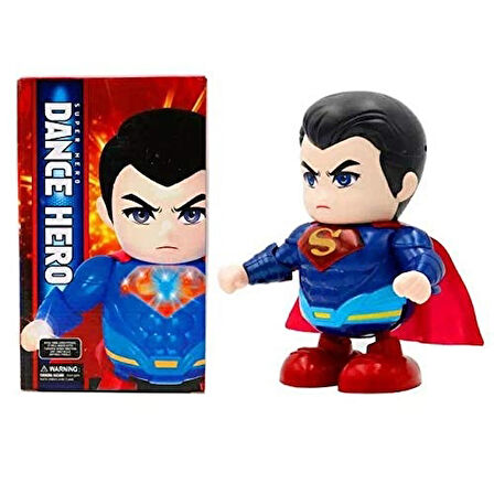 Pilli Işıklı Dans Eden Robot Süperman Batman Dance Hero Superman 20 CM