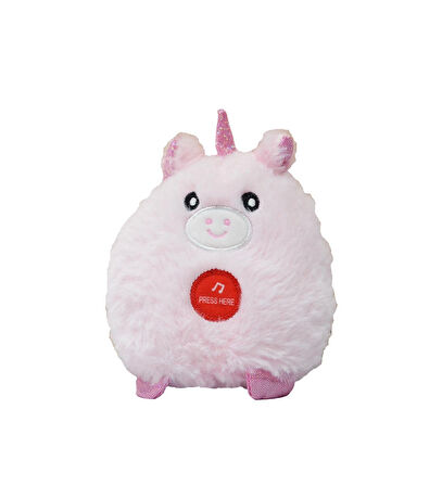 Sevimli Sesli Mini Unicorn Peluş Pembe 10 CM - Uyku Ve Oyun Arkadaşı Peluş Oyuncak