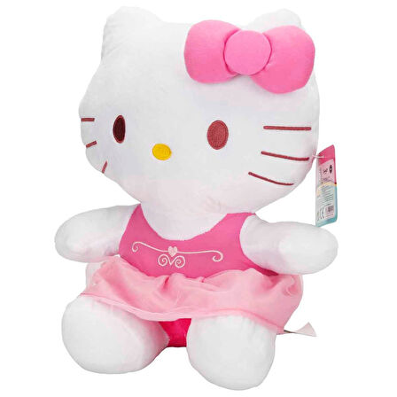 Hello Kitty Fiyonklu Peluş 36 cm Pembe - Uyku Ve Oyun Arkadaşı Peluş Oyuncak