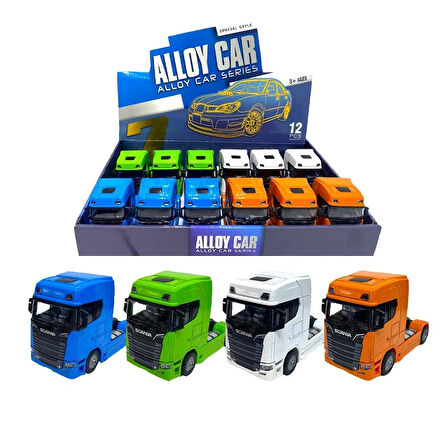 Metal Scania Tır Kafası Işıklı Müzikli Oyuncak – 12 cm