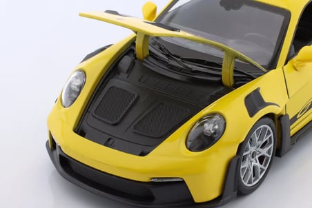 1:24 Porsche 911 GT3 RS Model Araba Sarı Detaylı Spor Otomobil