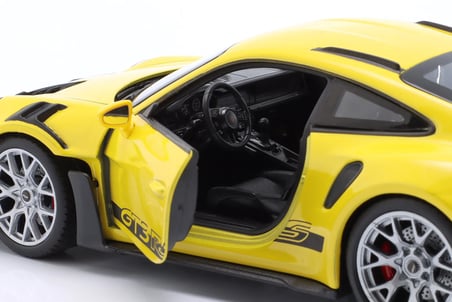 1:24 Porsche 911 GT3 RS Model Araba Sarı Detaylı Spor Otomobil