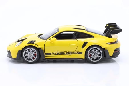1:24 Porsche 911 GT3 RS Model Araba Sarı Detaylı Spor Otomobil