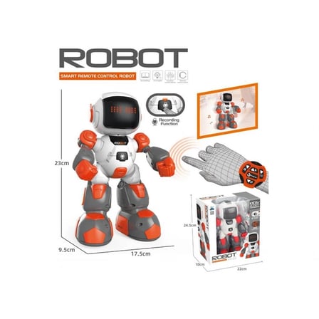 Akıllı Robot Oyuncak Saat Kontrollü Pilli Sesli Işıklı Dijital Robot Çocuk Oyuncağı