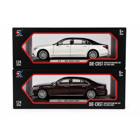 Mercedes S600 Metal 1:24 Ölçek Oyuncak Araba Sesli Işıklı Çek Bırak Makam Aracı 1 ADET