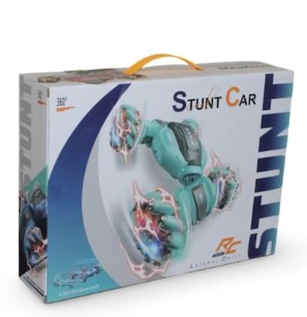Saat Kontrollü Stunt Car 2.4GHz Kumandalı 360° Dönüşlü Işıklı Akrobatik Uzaktan Kumandalı Araba