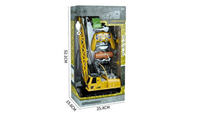 ToyCraft MegaVinç 12 Kanal Şarjlı Uzaktan Kumandalı İnşaat Vinci – 50 CM Dev Boy