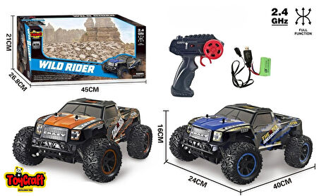 Şarjlı 1:10 RC Dev Off-Road Araba 15KM/H Hızlı Arazi Aracı  40 CM