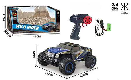 Şarjlı 1:10 RC Dev Off-Road Araba 15KM/H Hızlı Arazi Aracı  40 CM