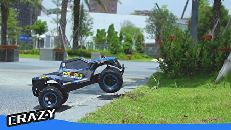 Şarjlı 1:10 RC Dev Off-Road Araba 15KM/H Hızlı Arazi Aracı  40 CM