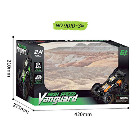 9010-3E 1:10 Kumandalı 40 CM Dev Off-Road Araba – Şarjlı, 2.4GHz, Yüksek Hızlı RC Arazi Canavarı