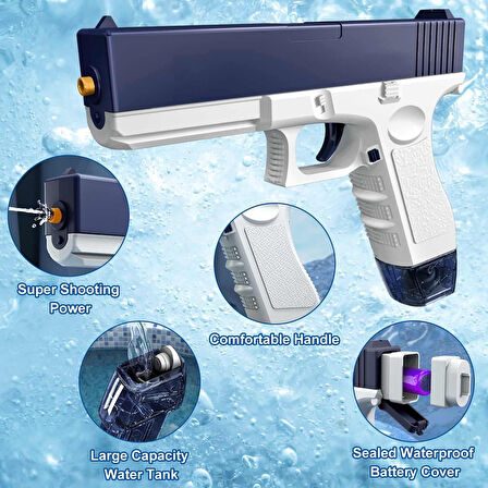 Elektrikli Otomatik Atış Yapan Çift Sarjörlü GLOCK Su Tabancası
