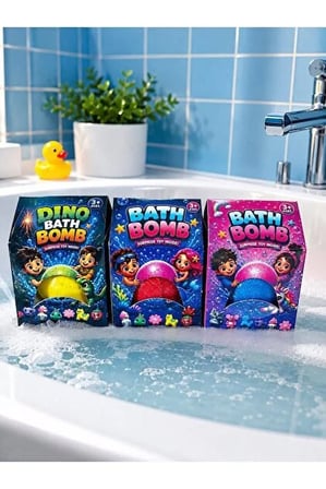 Sürpriz Oyuncak Çıkaran Banyo Bombası Suda Eriyen Renkli Banyo Topu  Çocuklar İçin Eğlenceli Banyo Deneyimi