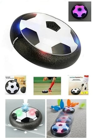Işıklı Hoverball Futbol Topu – Hava Yastıklı Kayar Top, Yumuşak Kenarlı İç Mekan Oyuncağı, 6+ Yaş