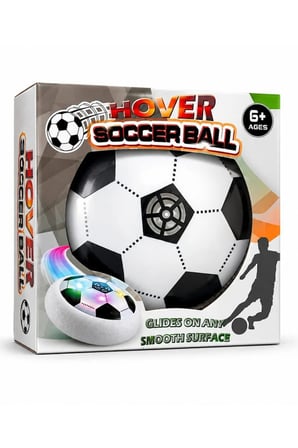 Işıklı Hoverball Futbol Topu – Hava Yastıklı Kayar Top, Yumuşak Kenarlı İç Mekan Oyuncağı, 6+ Yaş