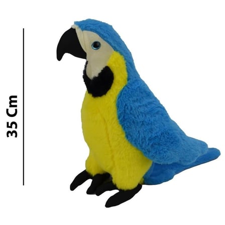 Oyuncak Peluş Papağan 35 CM Gerçekçi Tasarım Ultra Yumuşak Sevimli Papağan Peluş