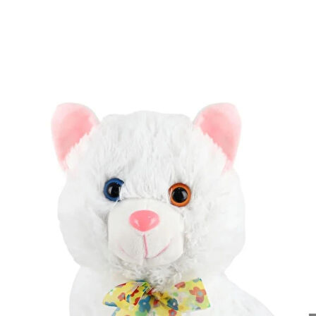 Sesli Peluş Van Kedisi 33 cm Miyavlayan Oyuncak Van Kedisi