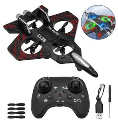 Uzaktan Kumandalı Köpük Uçak 25 cm CZ01 LED Işıklı RC Drone Uçak 2.4GHz Şarjlı  Takla Özellikli