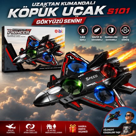 Uzaktan Kumandalı Köpük Uçak S101 LED Işıklı RC Uçak Darbeye Dayanıklı Köpük Gövde