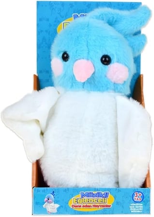 Konuşanı Tekrarlayan Papağan Peluş 25 CM  Yürüyen Ses Kayıtlı Müzikli Dans Eden Oyuncak