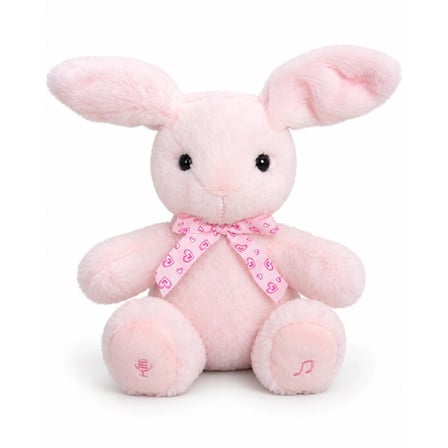 28 cm Müzikli Hareketli Tavşan Peluş Oyuncak – Pembe