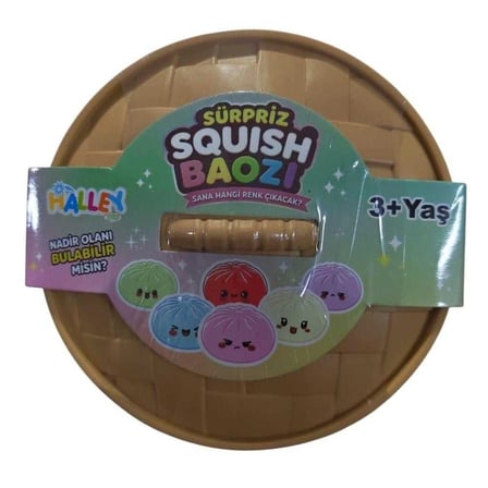 Çin Mantısı Baozi Simli Sürpriz Squishy Kutu Yumuşak Sıkılabilir Sevimli Oyuncak