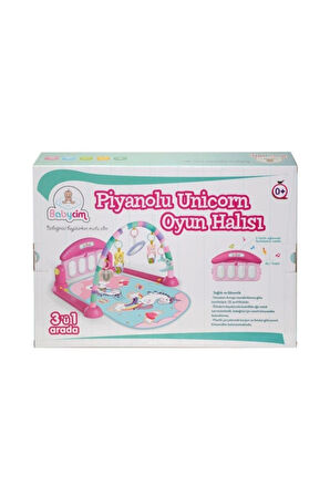 UNİCORN Piyanolu Sesli Işıklı Aynalı Oyun Halısı Yeni Tasarım