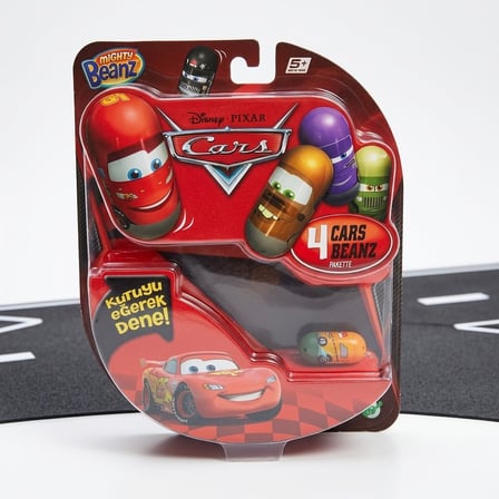 Mighty Beanz Cars 4'lü Paket Cars Temalı Koleksiyon Fasulyeleri Yuvarlanan Eğlenceli Oyuncak Seti