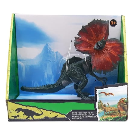Dilophosaurus Dinozor Figürü  Açılabilir Boyun Yakalı Gerçekçi Dinozor Oyuncağı Koleksiyon ve Oyun Figürü